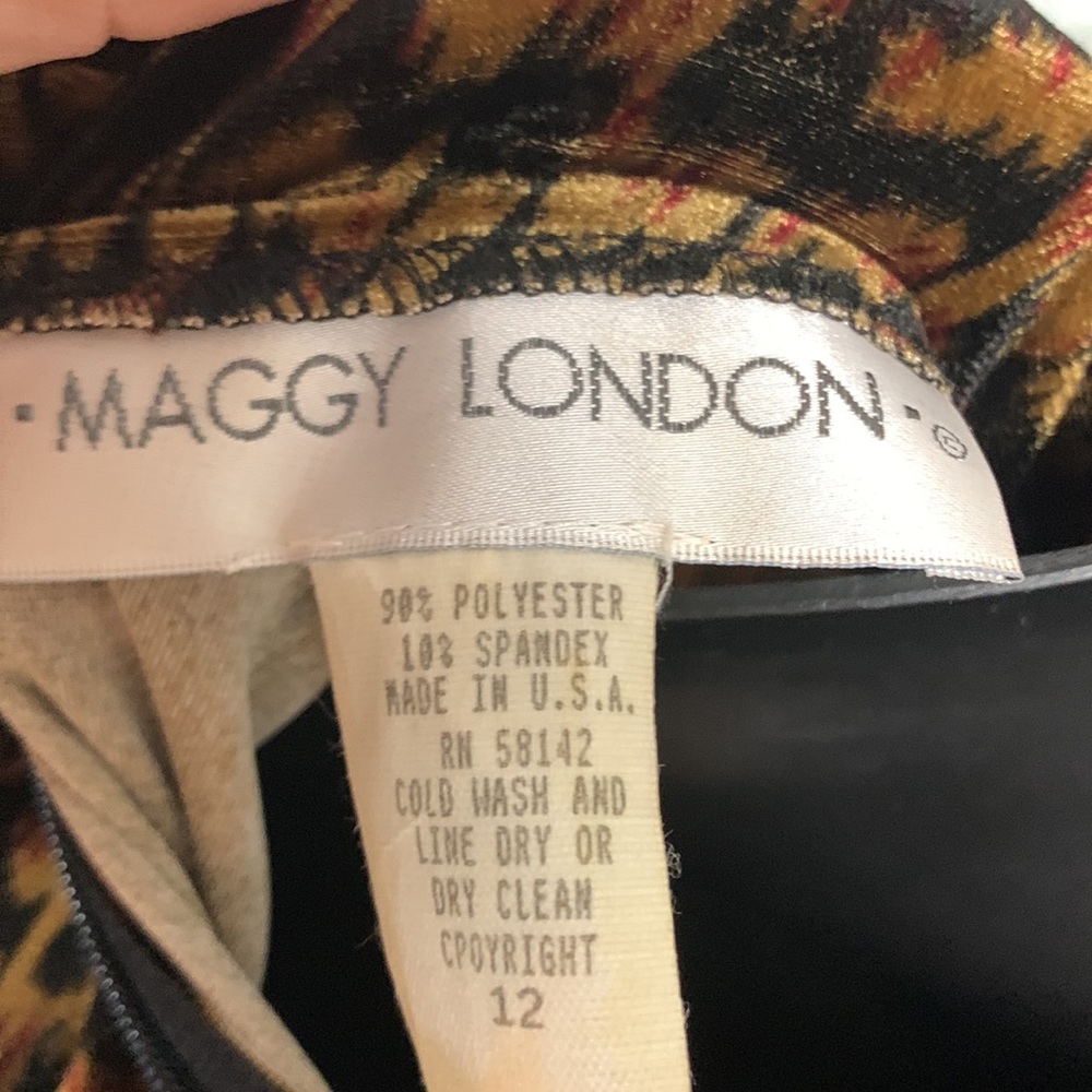 Maggy London brown cheetah dress Size12 - Picture 4 of 4